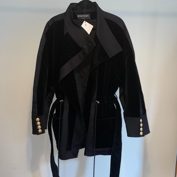 BALMAIN Black velvet jacket - Picture 2 of 13